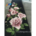 % 100 Polyester İngiliz Çizgi Çiçek Baskılı Elbise Kumaşı